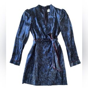 Saloni Bibi Silk Printed Mini Dress NWT